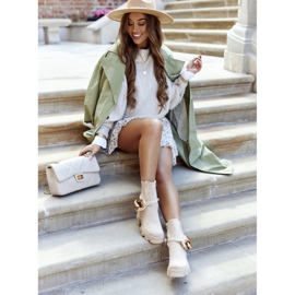 PS1 Stivaletti caldi da donna Stivali Jodhpur Beige Rock My Life 2