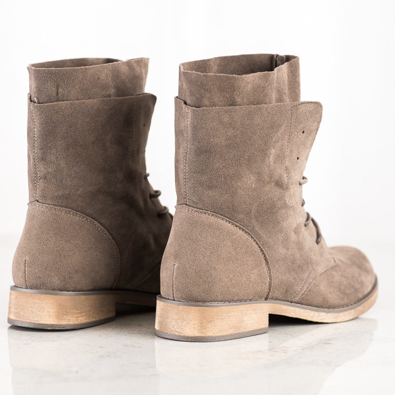 Seastar Stivali alti in pelle scamosciata beige 1