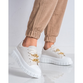 SHELOVET Sneakers Con Catena Alla Moda beige 2