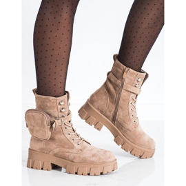 Operai in camoscio con tasca VINCEZA beige 2