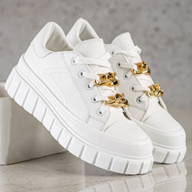 SHELOVET Sneakers Con Catena Alla Moda bianca 2