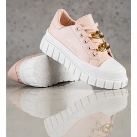 SHELOVET Sneakers Con Catena Alla Moda rosa 3