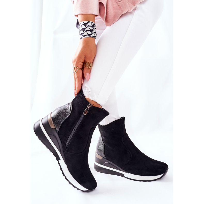 Vinceza Stivali da donna con zeppa Black Greenfort nero 2