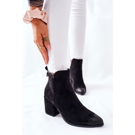 Vinceza Stivali Donna Con Tacco Camoscio Nero Carrick 1
