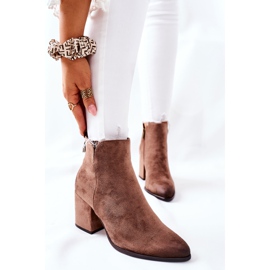 Vinceza Stivali Donna Con Tacco Camoscio Beige Carrick 1
