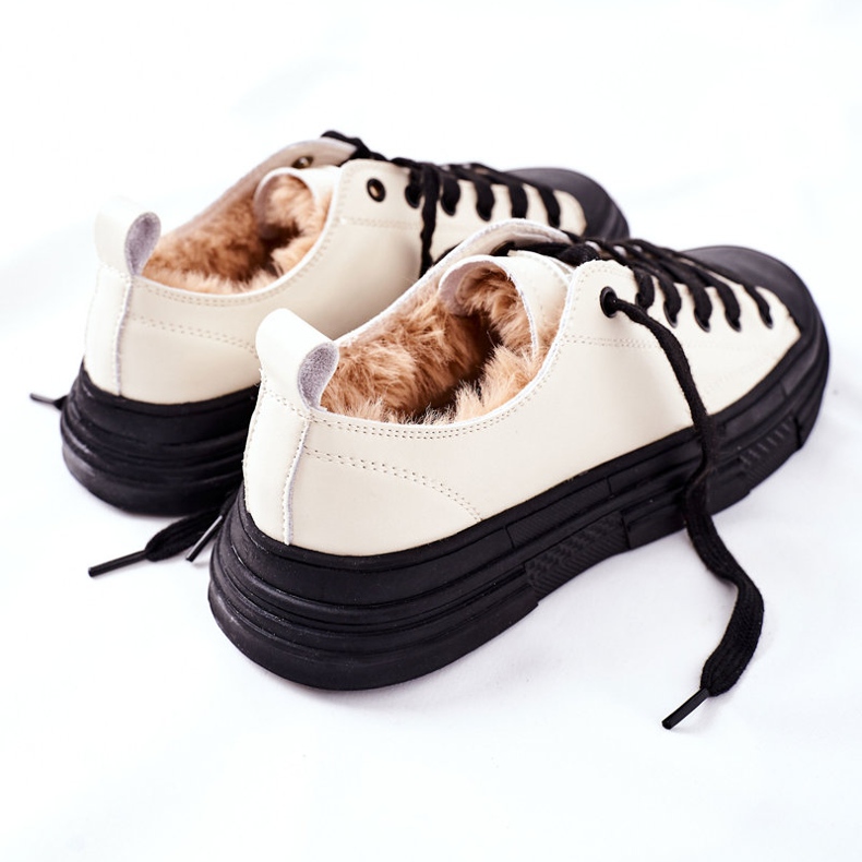Sneakers calde da donna GOE II2N4036 Bianco bianca nero 1