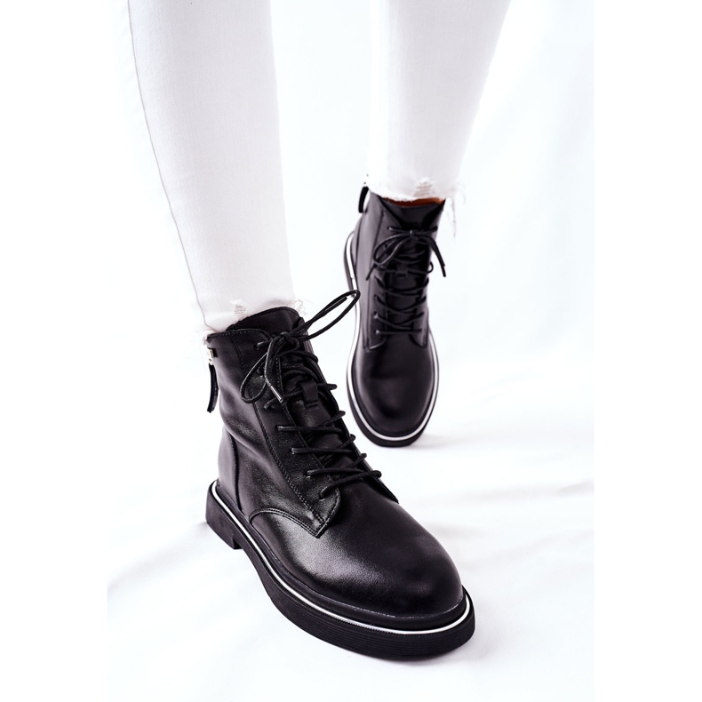 Stivali in pelle da donna GOE II2N4014 Nero 2