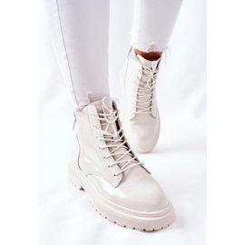 Stivali da donna in pelle GOE II2N4013 Bianco bianca 2