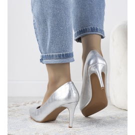 Décolleté argento su tacco stiletto Byatt 1