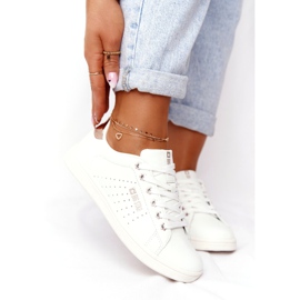 Sneakers da Donna in Pelle Big Star DD274583 Bianco-Rame 4