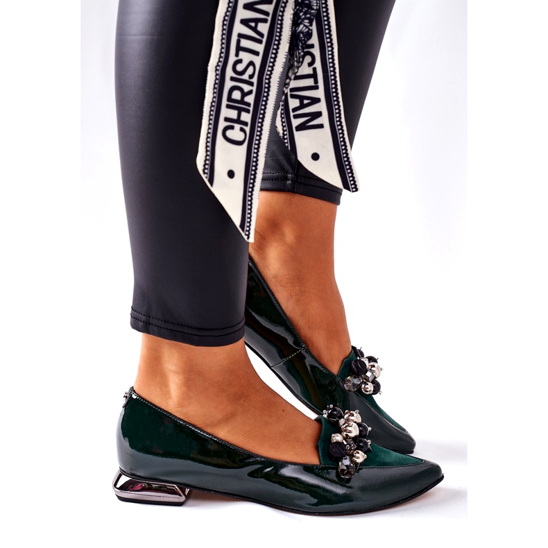 Ballerine da donna Laura Messi Pelle Verde 2157 2