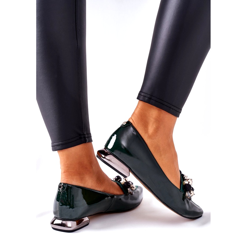 Ballerine da donna Laura Messi Pelle Verde 2157 1