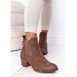PJ1 Stivali caldi da donna Jodhpur Heel 20Y8014-6 marrone 2