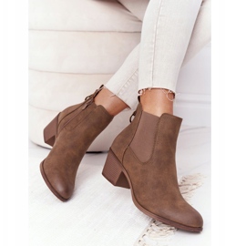 PJ1 Stivali caldi da donna Jodhpur Heel 20Y8014-6 marrone 3
