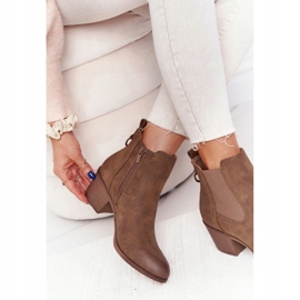 PJ1 Stivali caldi da donna Jodhpur Heel 20Y8014-6 marrone 5