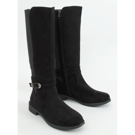 Stivali da equitazione con tomaia flessibile nera G-349 Black nero 1