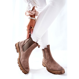 Stivaletti in pelle Stivali Jodhpur Nicole Brown Brace marrone 2