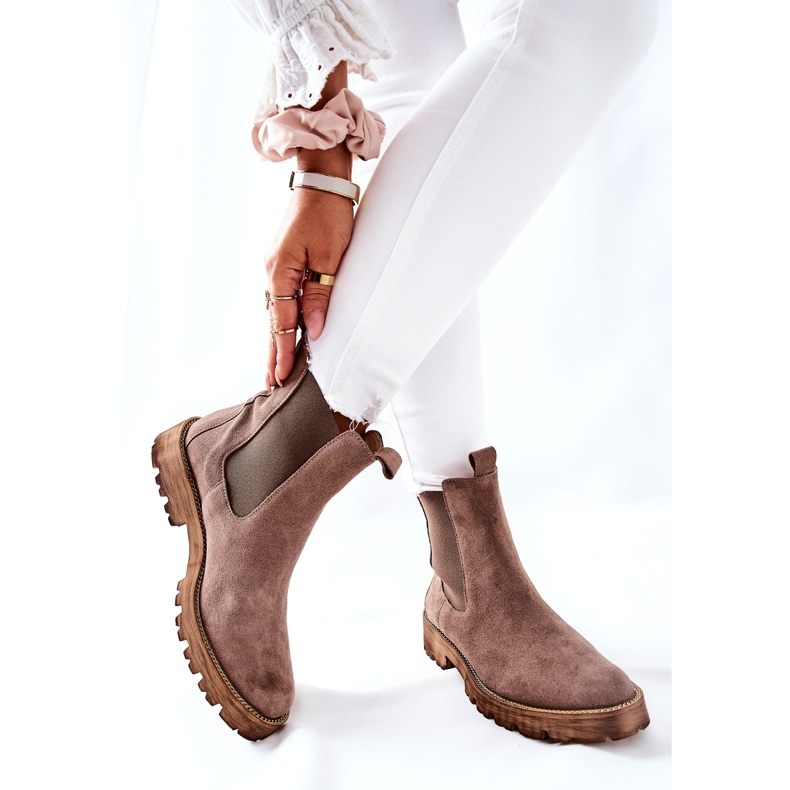 Stivaletti in pelle Stivali Jodhpur Nicole Brown Brace marrone 2