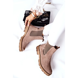 Stivaletti in pelle Stivali Jodhpur Nicole Brown Brace marrone 1