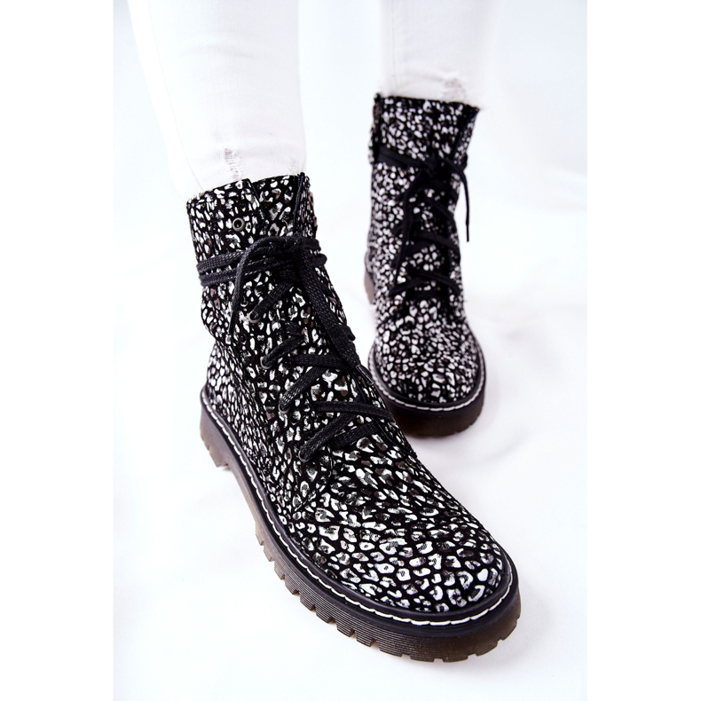 Stivali da donna Glany Workers Maciejka Nero-Bianco 01609-48 1