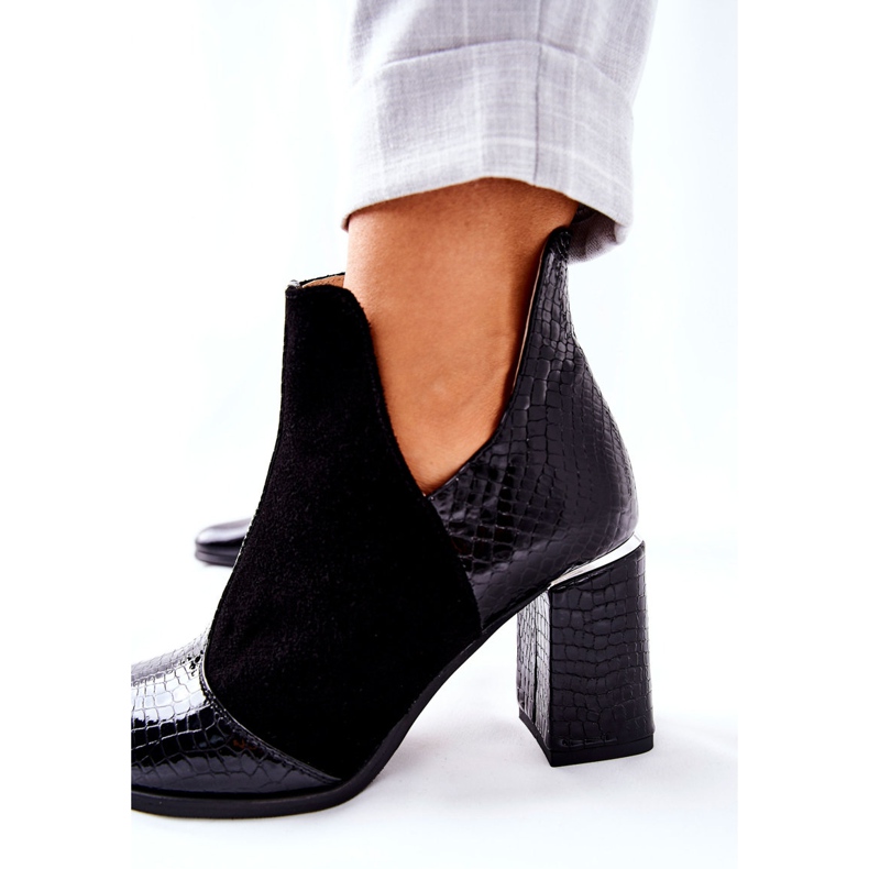 PA2 Stivali in pelle da donna con tacco nero I Wish 1