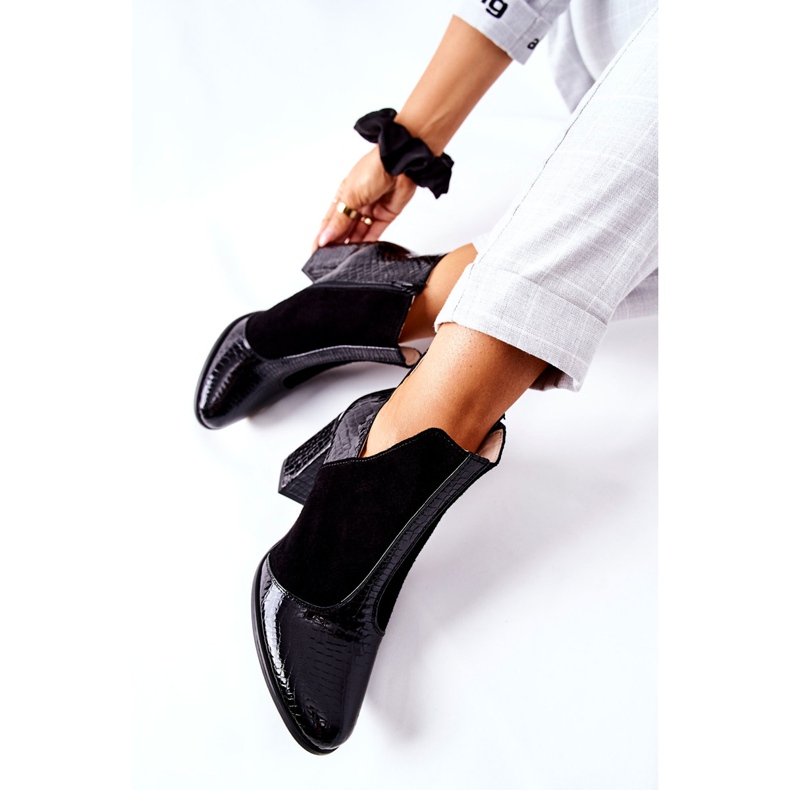 PA2 Stivali in pelle da donna con tacco nero I Wish 2