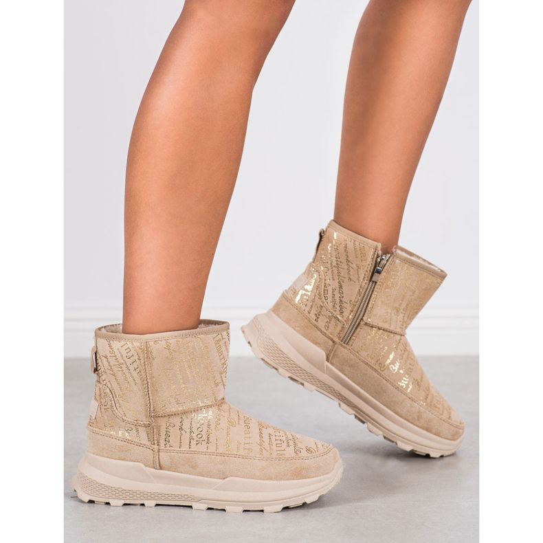 SHELOVET Mukluki caldo sulla piattaforma beige 1
