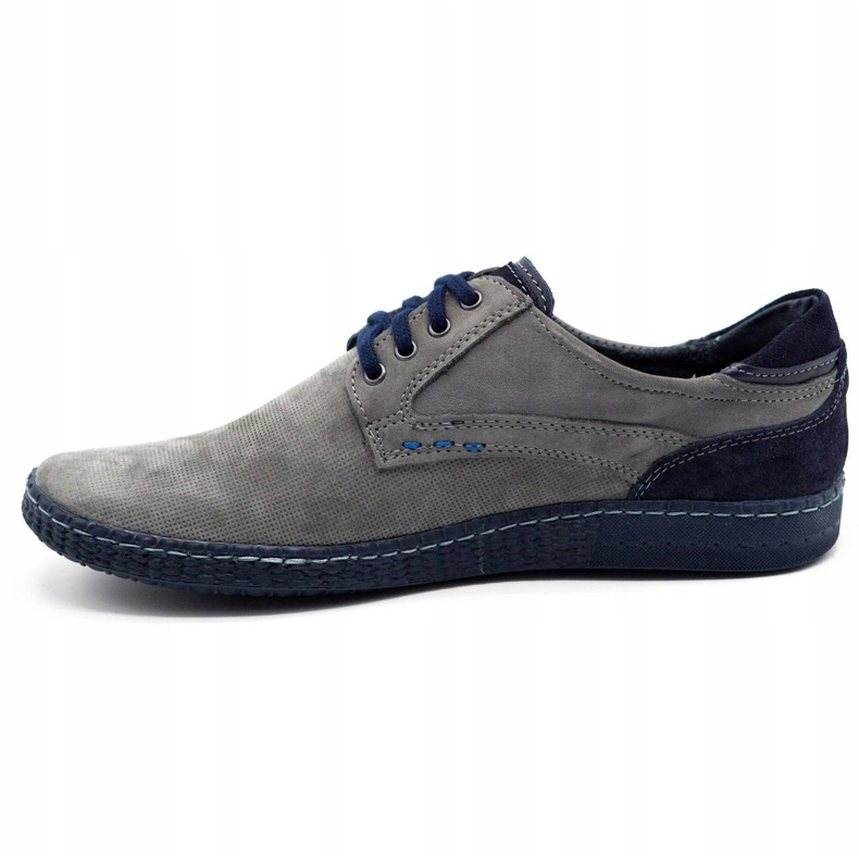 KOMODO Scarpe casual da uomo 848 grigie blu navy grigio 1