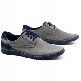 KOMODO Scarpe casual da uomo 848 grigie blu navy grigio 2