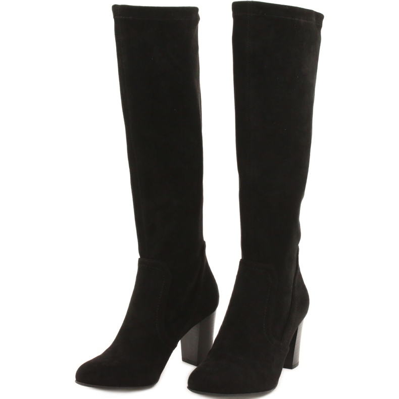 Stivali da donna neri con camoscio Caprice 25502-27 044 nero 2