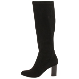 Stivali da donna neri con camoscio Caprice 25502-27 044 nero 1