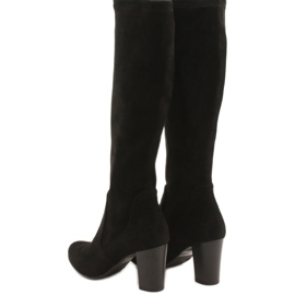 Stivali da donna neri con camoscio Caprice 25502-27 044 nero 3
