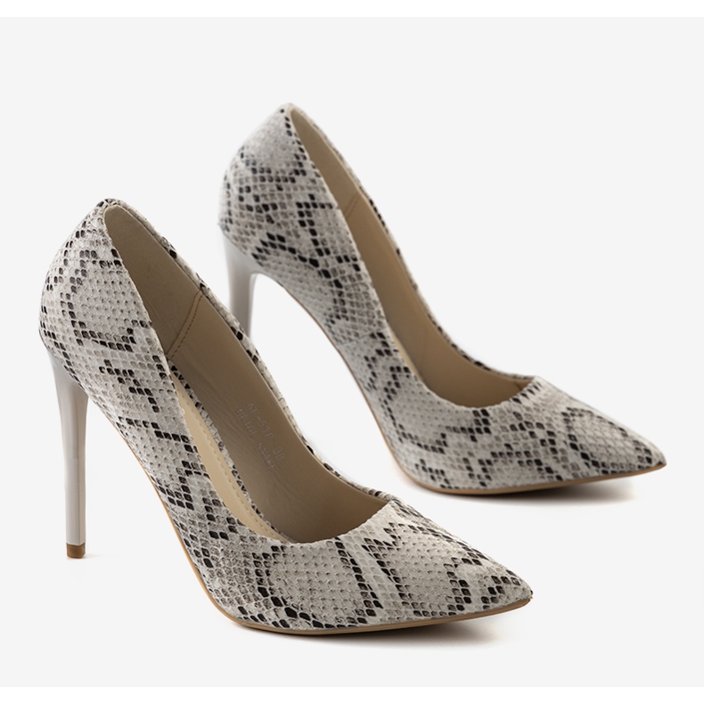 Motivo in pelle di serpente di Andrew in beige 1