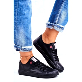 Sneakers Cross Jeans da Donna Ecopelle Nera DD2R4029CFW20 nero 1