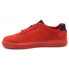 Polbut Scarpe da uomo in pelle 2109 rosse rosso 1