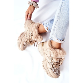 PM1 Calde scarpe sportive da donna Khaki Heart Beats cachi 1