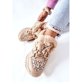PM1 Calde scarpe sportive da donna Khaki Heart Beats cachi 2