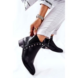 PG1 Stivaletti da donna Stivali Jodhpur Nero Barretos 1