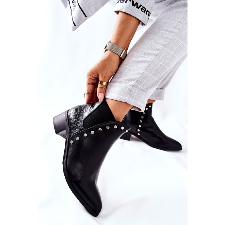 PG1 Stivaletti da donna Stivali Jodhpur Nero Barretos 1
