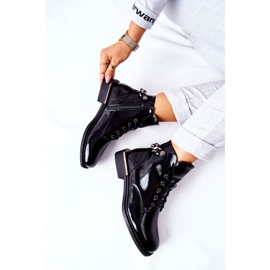 Stivaletti Laccati Sergio Leone Nero BT405 1