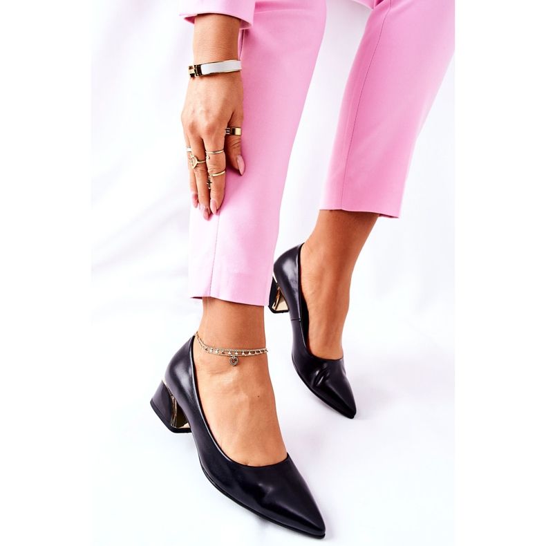 S.Barski Décolleté Eleganti in Pelle Nero Samira 2