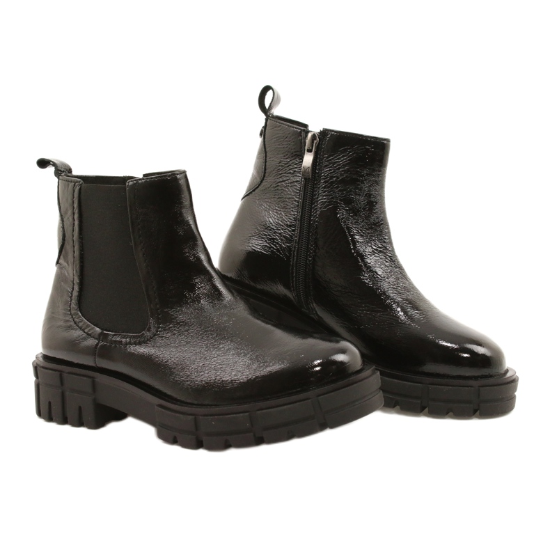 Stivali da donna Varnished Black Caprice 9-25461-27 017 nero 5