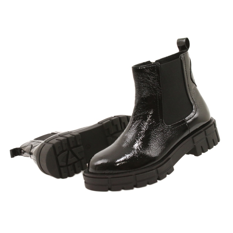 Stivali da donna Varnished Black Caprice 9-25461-27 017 nero 3