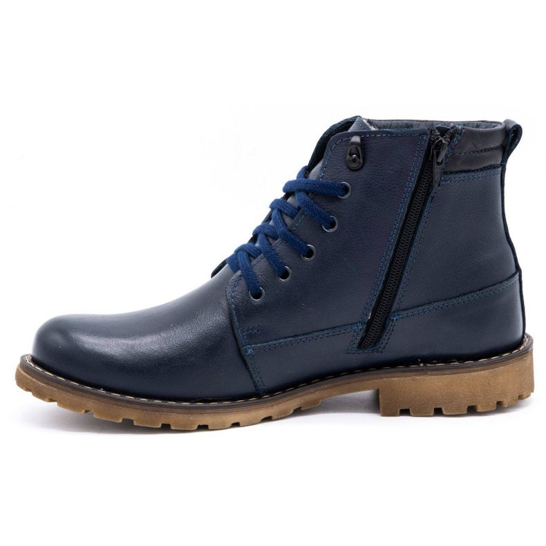 Olivier Stivali invernali in pelle 754 blu navy 1