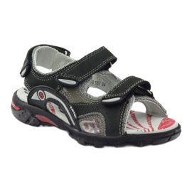 Bartek Sandals Leather Sports Boys 19108 Black nero 1