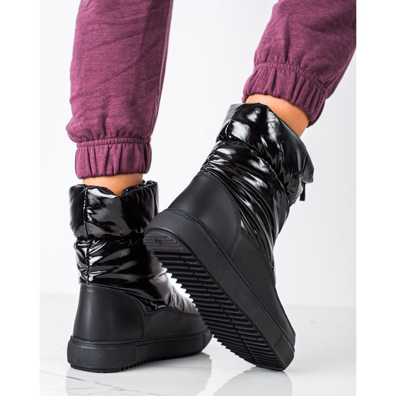 S. BARSKI Czarne Śniegowce S.BARSKI nero 1