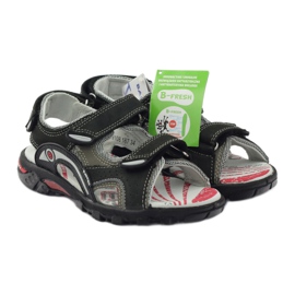 Bartek Sandals Leather Sports Boys 19108 Black nero 4