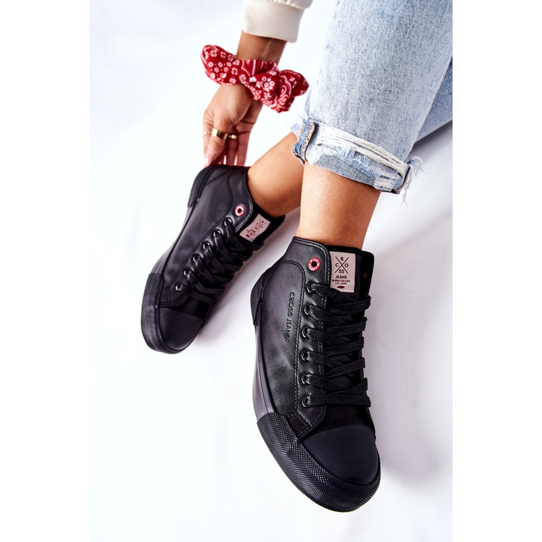 Sneakers Alte da Donna Cross Jeans II2R4032C Nere nero 1
