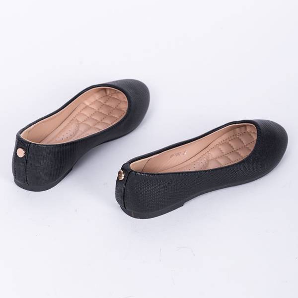 Ballerine Lili nere goffrate nero 1
