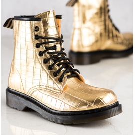 Sweet Shoes Stivaletti Dorati Con Ecopelle d'oro 1